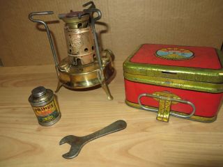 Vintage Primus 96 Camp Stove Completet With Fuel Can And Key