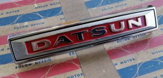 Datsun Bluebird 510 (1968) Emblem Badge Front Grille Parts Nos Japan Rare