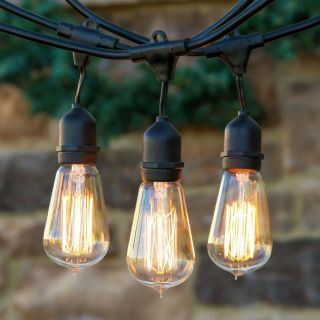 Outdoor Weatherproof Vintage String Lights Patio Lights W/ Vintage Edison Bulbs
