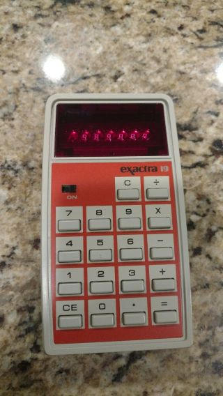 Exactra 19 Vintage Calculator Ti Texas Instruments Ex - 19