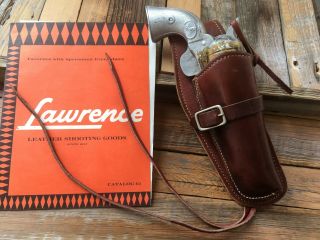 Vintage George Lawrence 507 Leather Lined Western Holster For 5 1/2 " Sa Revolver