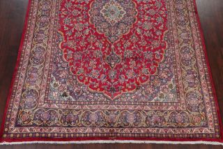 VINTAGE Traditional Floral Kashmar RED Area Rug Hand - Knotted Living Room 8 ' x12 ' 5