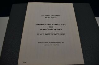 VINTAGE EICO 667 DYNAMIC CONDUCTANCE TUBE & TRANSISTOR TESTER WITH MANUALS 9