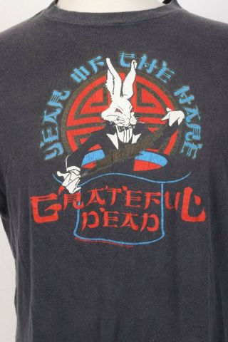 Vintage 80s Grateful Dead Year Of The Hare Rock Tour T - Shirt Usa Mens Size Large