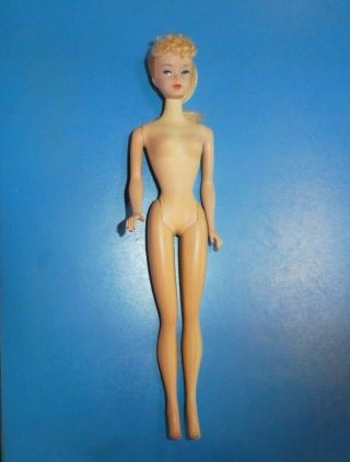 Vintage Blonde Ponytail Barbie 3/4 Transitional with Nipples & Chubby Face 2