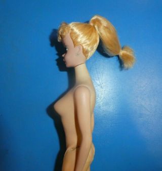 Vintage Blonde Ponytail Barbie 3/4 Transitional with Nipples & Chubby Face 6
