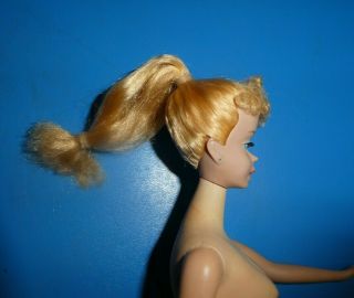 Vintage Blonde Ponytail Barbie 3/4 Transitional with Nipples & Chubby Face 7