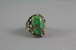 Old Pawn Vintage Navajo Indian Turquoise Ring Size 7