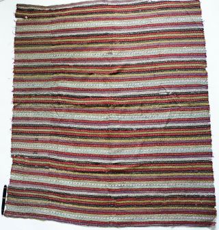 Kashmir Shawl - Striped Brocade of Multicolor Design,  Middle East 2