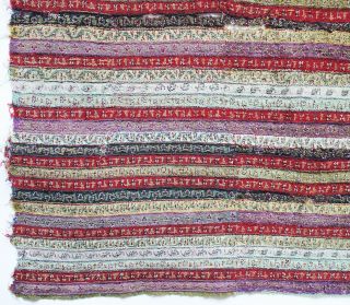 Kashmir Shawl - Striped Brocade of Multicolor Design,  Middle East 3
