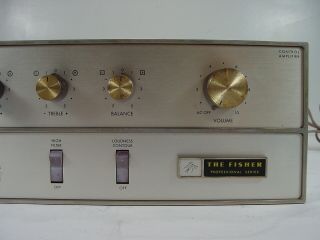Vintage Fisher X - 100C X - 100 - C 7591 Tube Stereo Master Control Amplifier Project 4