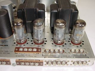 Vintage Fisher X - 100C X - 100 - C 7591 Tube Stereo Master Control Amplifier Project 9