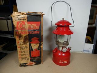 Vintage 1962 Coleman 200a Gas Lantern 8 - 62 W/original Box