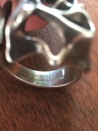 Rare Modernist Ring Uni David Andersen Norway Sterling Silver 925 Handmade 6