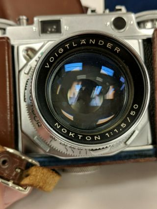 Vintage Voigtlander Prominent Camera With Nokton 1:1.  5/50 Lens & Box 3