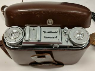 Vintage Voigtlander Prominent Camera With Nokton 1:1.  5/50 Lens & Box 4