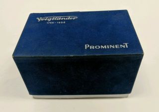 Vintage Voigtlander Prominent Camera With Nokton 1:1.  5/50 Lens & Box 6