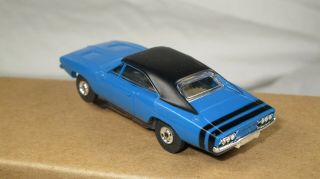 vintage Aurora Model Motoring 1407 - 3.  00 HO Dodge Charger slot car - blue black 7