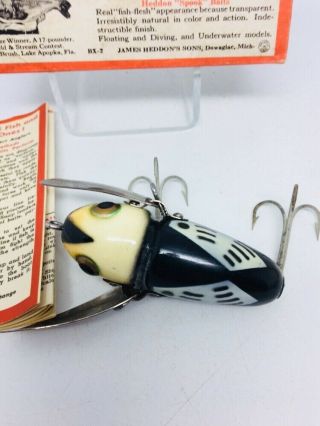 Vintage TOUGH ZINK BULGE EYE Heddon Crazy Crawler Fishing Lure 2100 WOW 3
