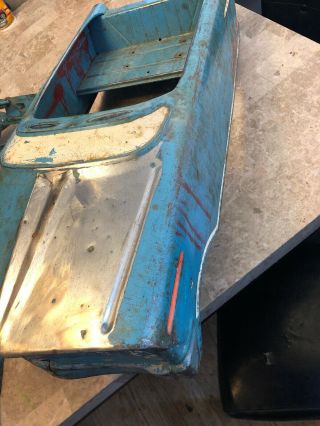 Vintage 1960 ' S MURRAY V - FRONT TEE BIRD PEDAL CAR BLUE Disassembled 5