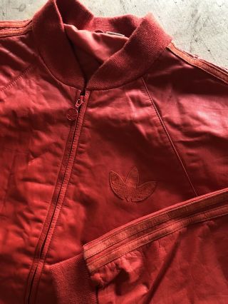 Vintage 80’s Adidas Leather Jacket And Pants Large Wu Tang Rap Tee Yeezy Run DMC 3