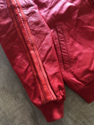Vintage 80’s Adidas Leather Jacket And Pants Large Wu Tang Rap Tee Yeezy Run DMC 5