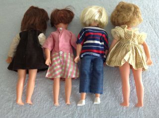 4x vintage dolls,  9 Inches each,  Sindy Little sister Patch Doll & clothes,  MS 3