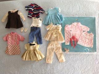 4x vintage dolls,  9 Inches each,  Sindy Little sister Patch Doll & clothes,  MS 7