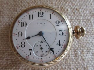 Antique Elgin Sidewinder Pocket Watch Size 18s - 17 Jewels
