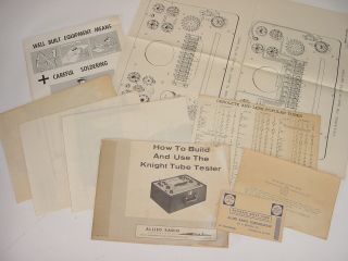 Vintage NOS Knight Kit Allied Radio Heathkit Eico Bench Tube Tester Unbuilt Kit 10
