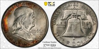 1960 - D Franklin Half Dollar Pcgs Ms65,  Fbl Low Pop Very Rare Wow Coin Key Date