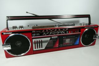 Old Vintage Sharp Wq - 562 Boombox Ghettoblaster Portable Radio/ Stereo