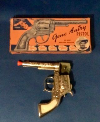 Vintage Leslie - Henry Gene Autry Cap Gun with Box 2