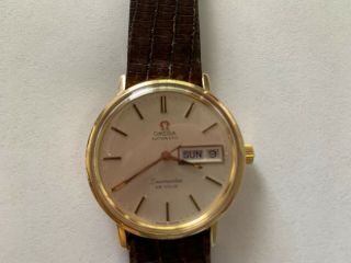 Vintage Men ' s Omega Automatic Seamaster Deville Watch,  14K Gold 3
