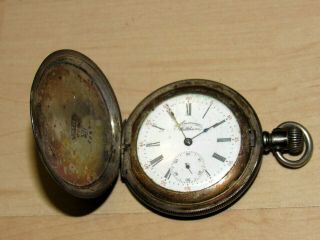 1899 American Waltham Coin Silver Pocket Watch Pocketwatch Hunter Case