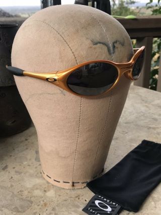 Rare Oakley Eye Jacket Sunglasses Electric Mustard W/ Black Lens Vintage