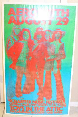 Aerosmith - Rare 26x45 Schaeffer Music Festival 3D Poster Central Park 8/29/1975 4