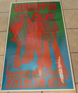 Aerosmith - Rare 26x45 Schaeffer Music Festival 3D Poster Central Park 8/29/1975 5