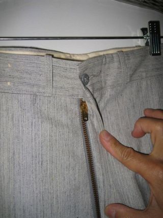 Vintage 1950s LEVI ' S CASUALS Cinch Back Salt Pepper Trousers Pants Size 30 X 27 4