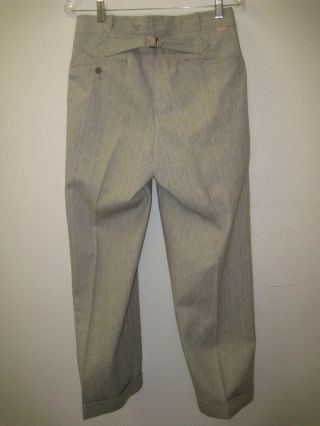 Vintage 1950s LEVI ' S CASUALS Cinch Back Salt Pepper Trousers Pants Size 30 X 27 7