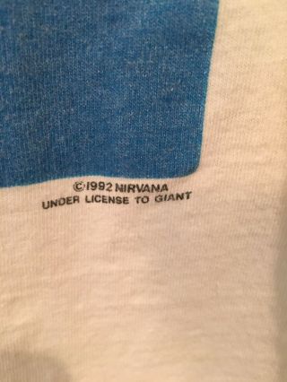 Vintage 1992 Nirvana Nevermind T Shirt XL Giant USA 2 - Sided Kurt Cobain 90s 3