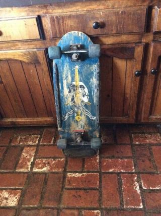 Vintage 1983 Powell Peralta - Sword And Skull - Skateboard