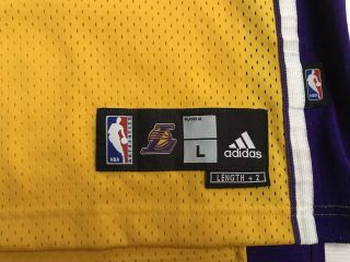 VINTAGE Adidas LA Lakers Derek Fisher No.  2 Jersey Sewn Graphics Sz L (EUC) 8