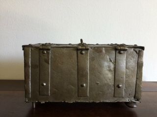 17th Century Locking Mechanism Iron Box.  9” Long. 5