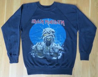 Iron Maiden - World Slavery Tour 1984 Powerslave Sweater Shirt Vintage