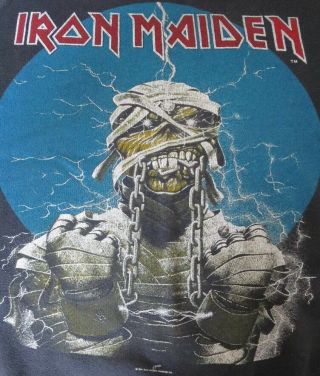 IRON MAIDEN - WORLD SLAVERY TOUR 1984 POWERSLAVE SWEATER SHIRT VINTAGE 2