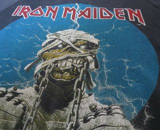 IRON MAIDEN - WORLD SLAVERY TOUR 1984 POWERSLAVE SWEATER SHIRT VINTAGE 3