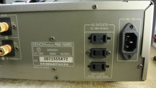 DENON PMA - 1500RII Integrated Amplifier Properly W/ Remote (RARE FINE) 10