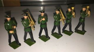 Rare Vintage Britains Military Marching Band Lead Figures