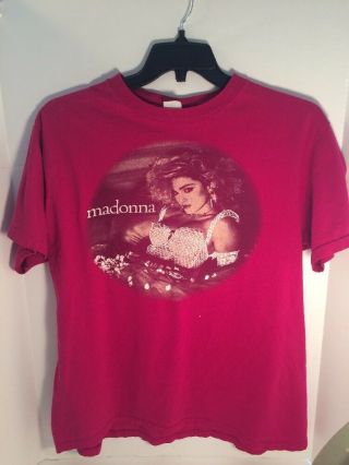 Vintage Madonna The Virgin Tour 1985 Concert T Shirt Pink